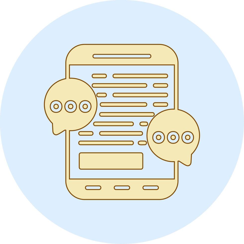 Mobile Chat Vector Icon