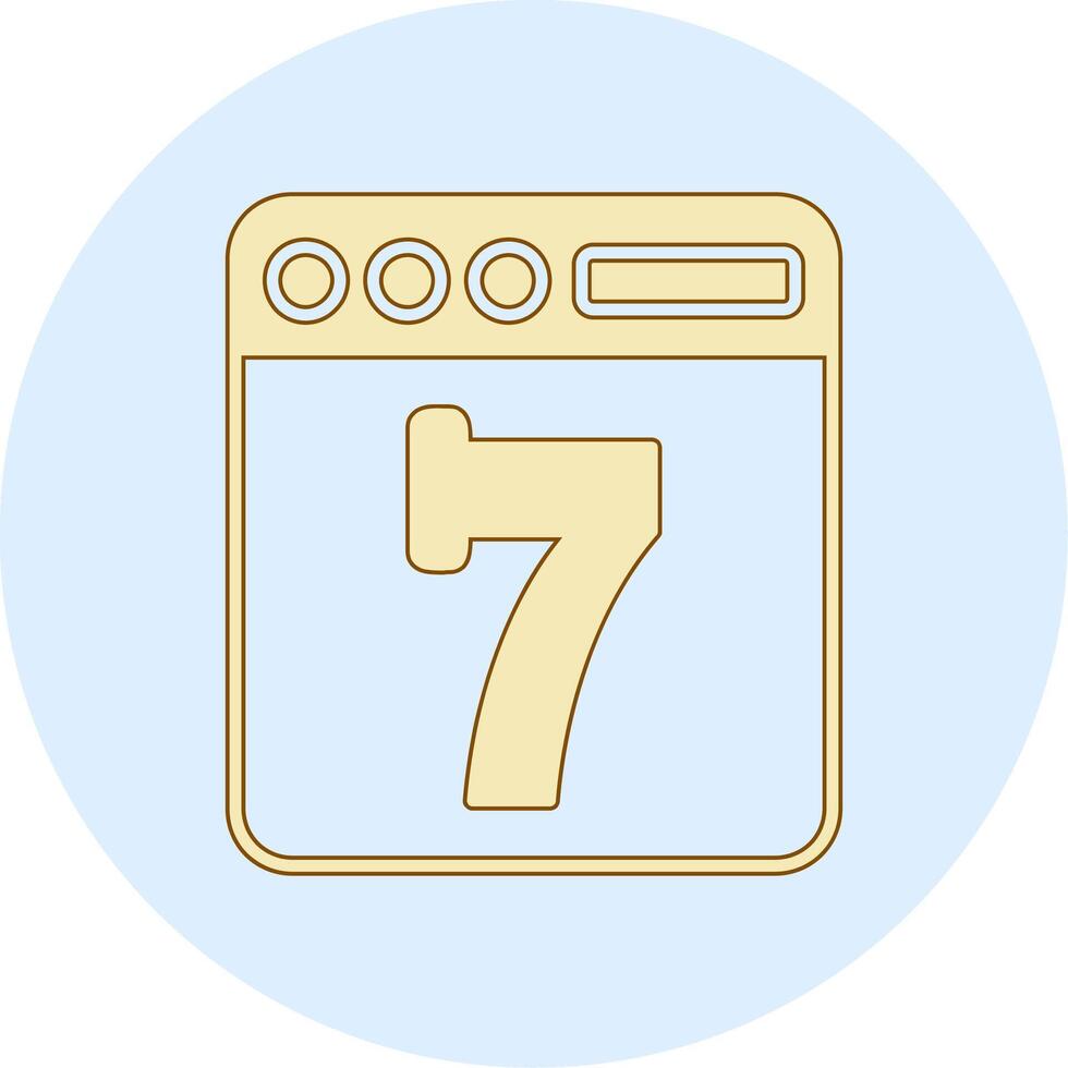 Seven Vector Icon