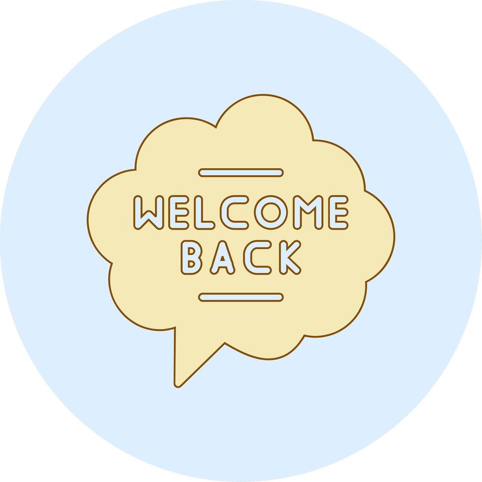 Welcome Back Vector Icon