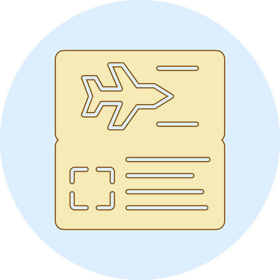 Plane Ticket Vector Icon