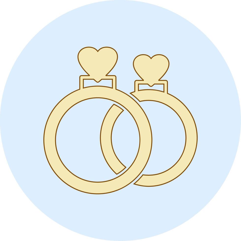 Wedding Rings Vector Icon