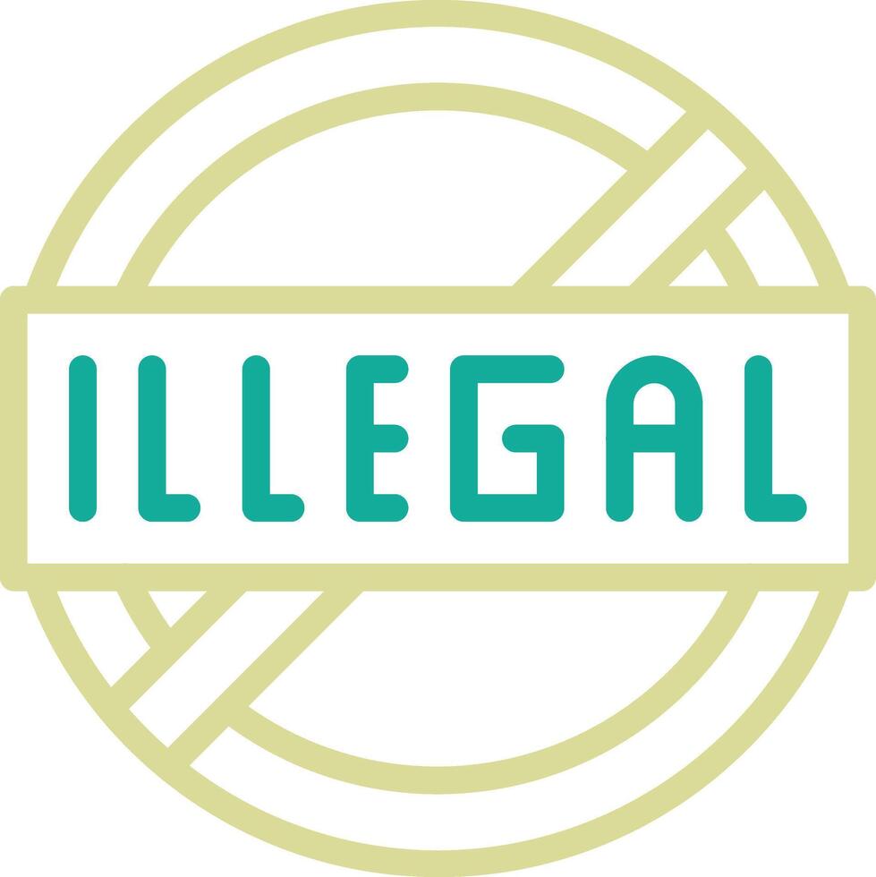 icono de vector ilegal