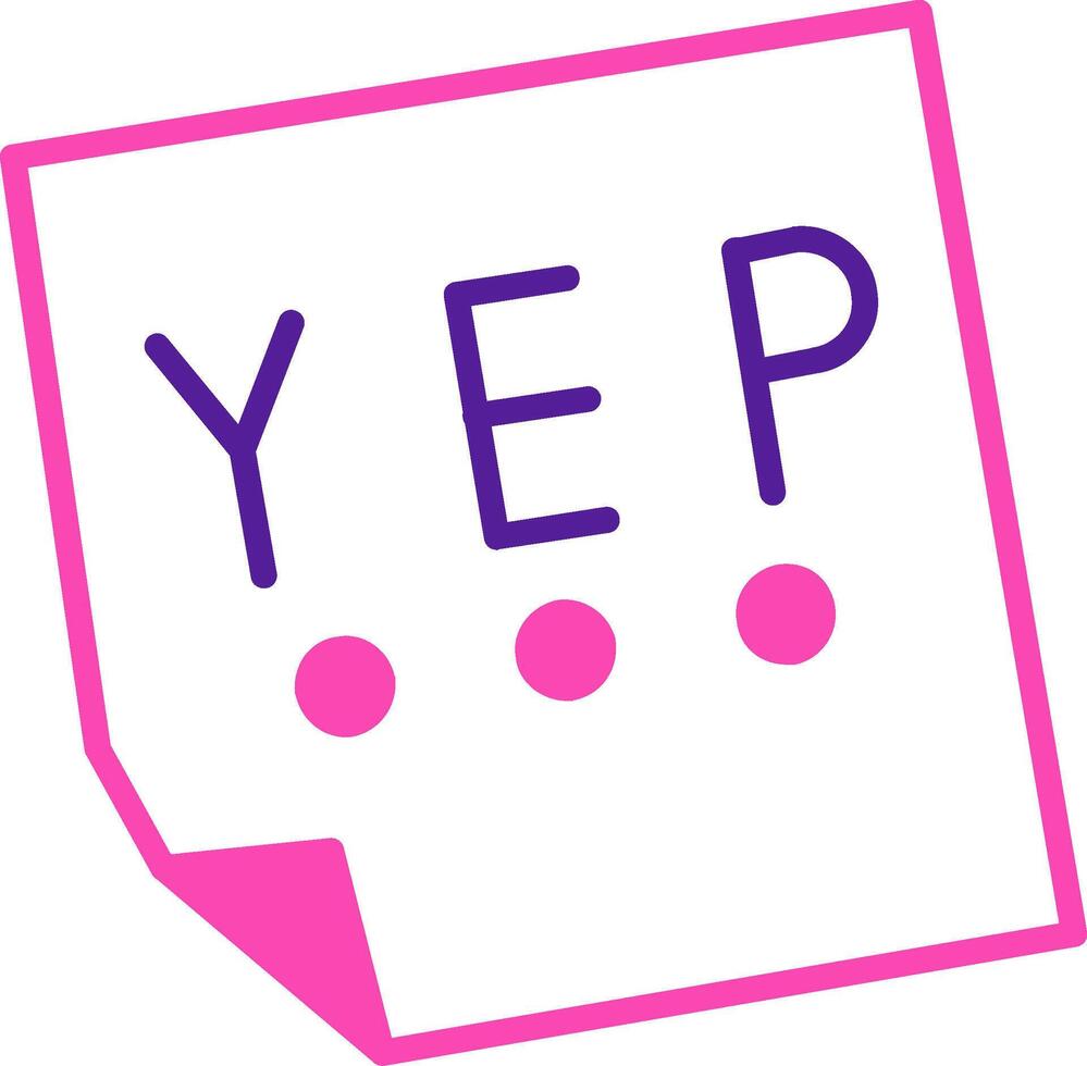 Yep Vector Icon
