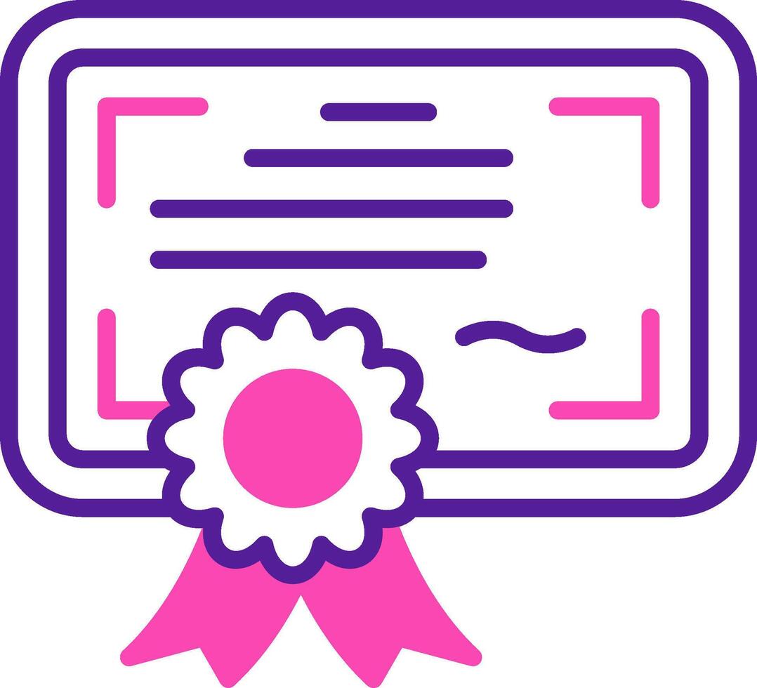 icono de vector de certificado