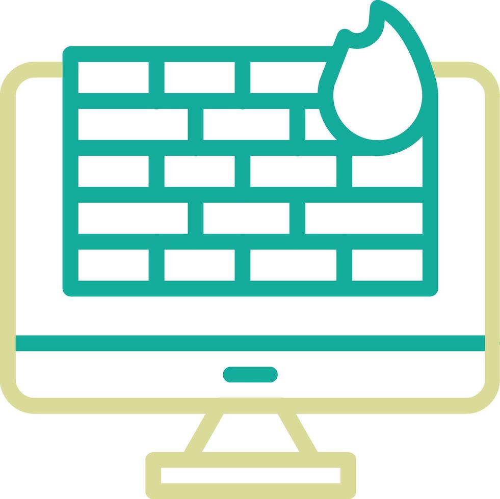 Computer Firewall Vector Icon