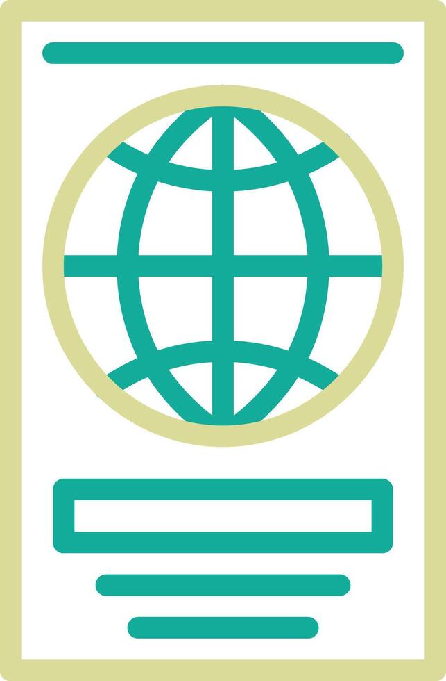 icono de vector de pasaporte