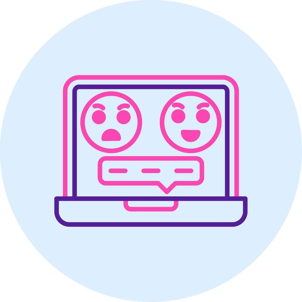 Laptop Chat Vector Icon