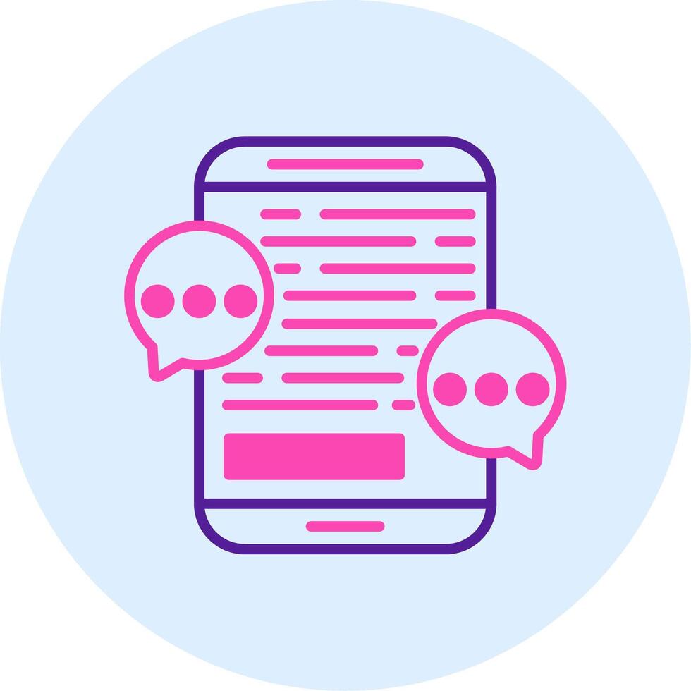 Mobile Chat Vector Icon