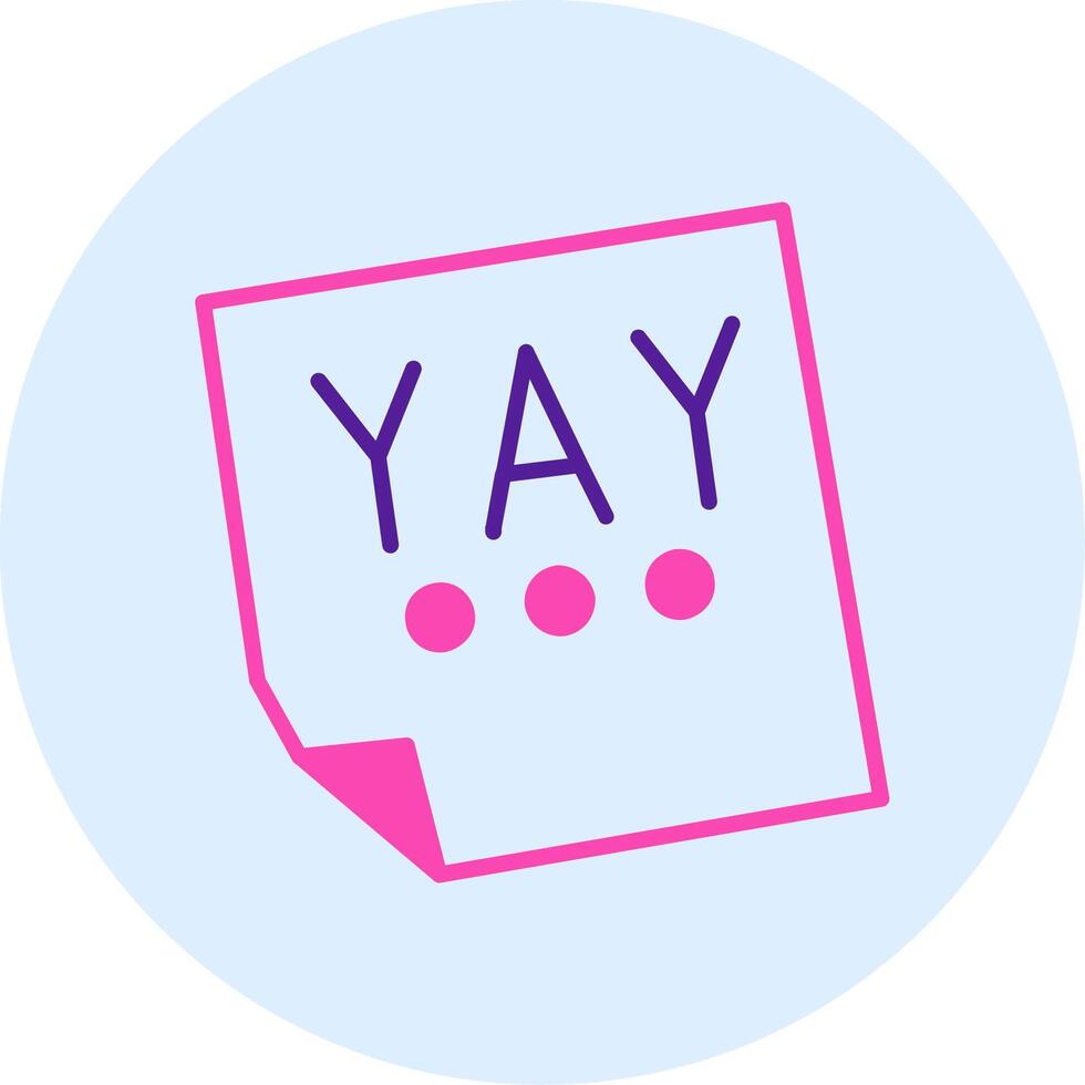 Yay Vector Icon