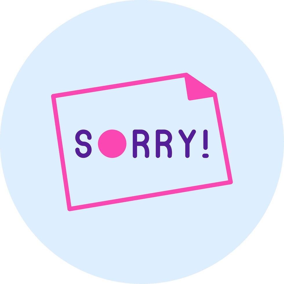 Sorry Vector Icon