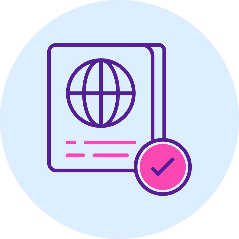 icono de vector de pasaporte