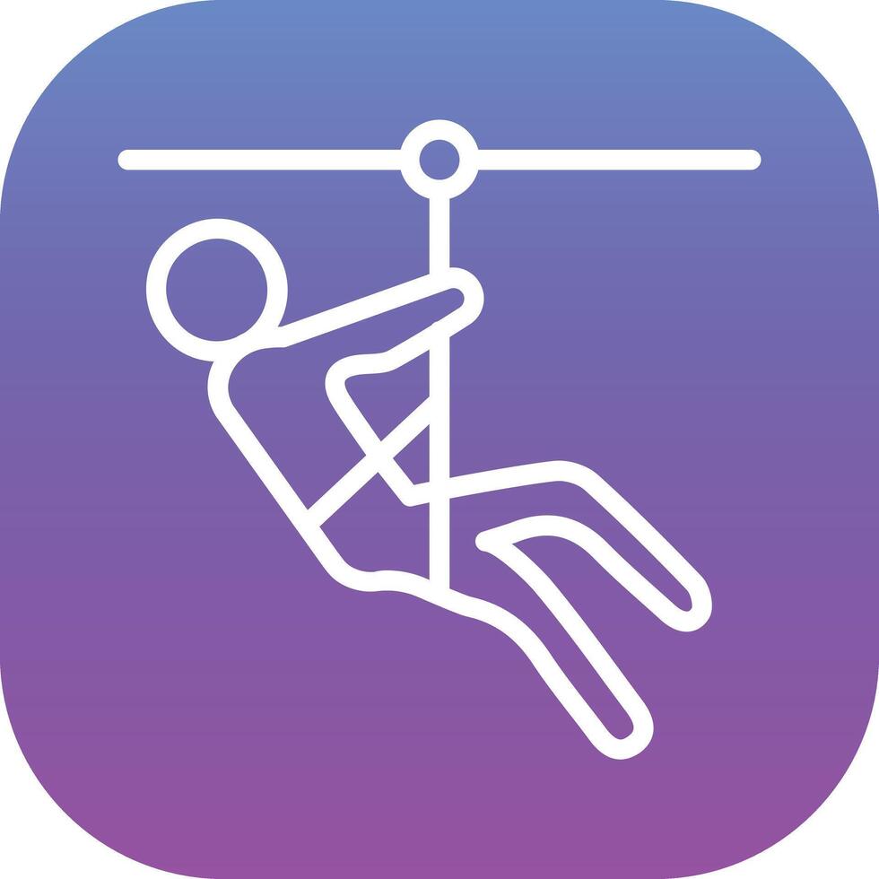Zipline Vector Icon