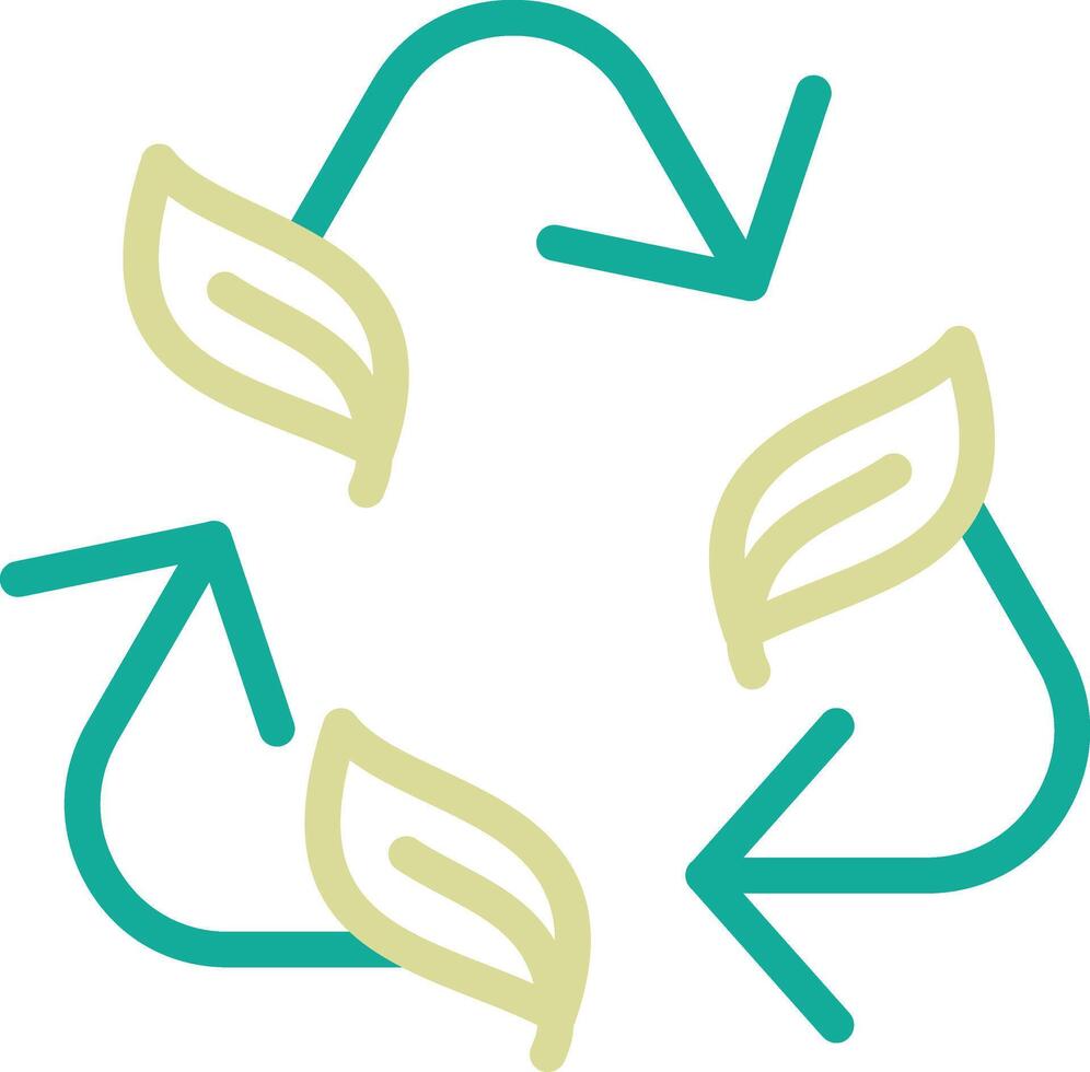 hoja reciclar vector icono