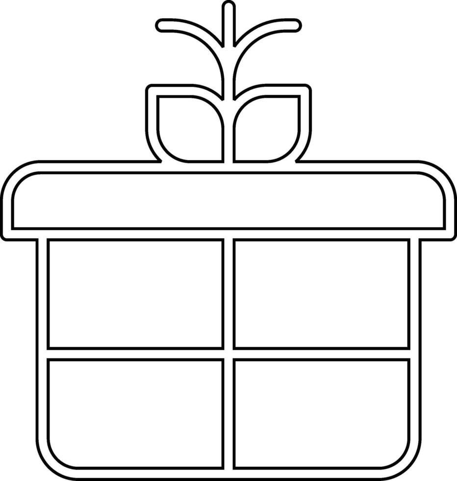 icono de vector de caja de regalo