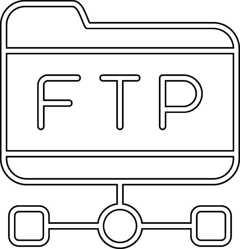 icono de vector ftp