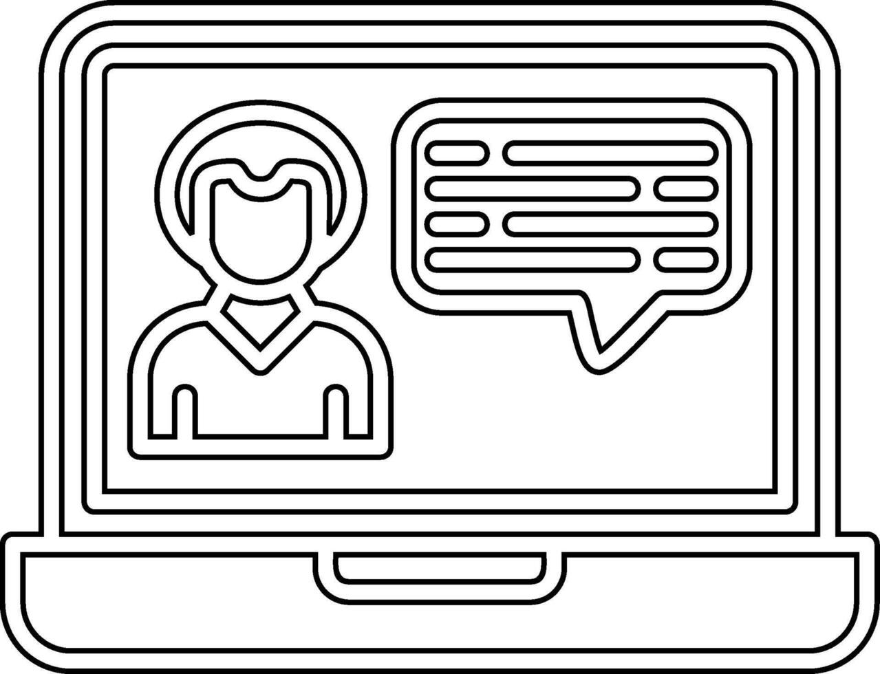 Video Call Chat Vector Icon