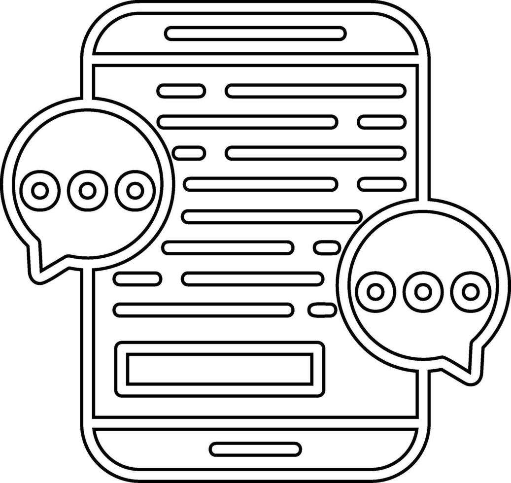 Mobile Chat Vector Icon