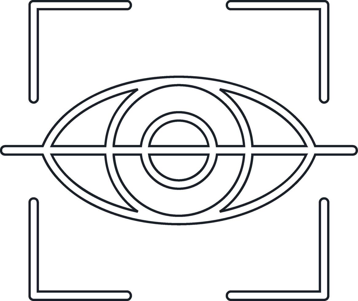 Retinal Scanner Vector Icon