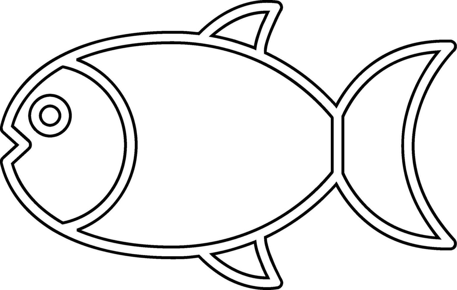 icono de vector de pescado