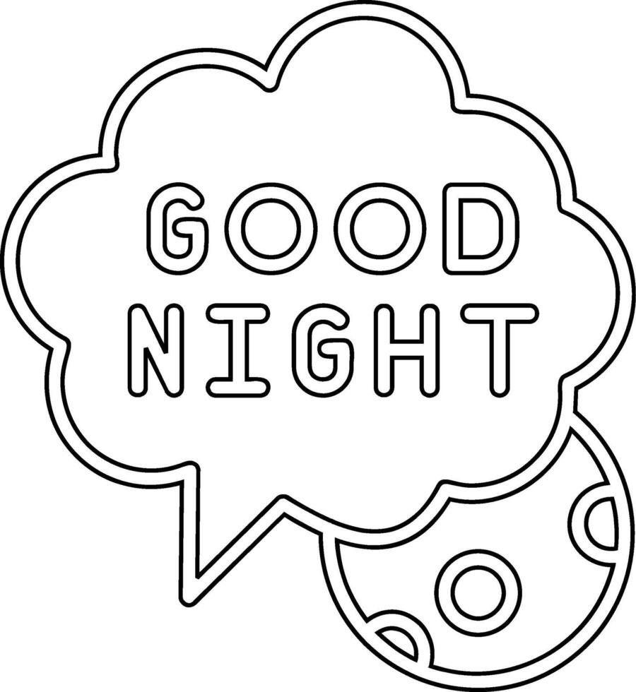 Good Night Vector Icon