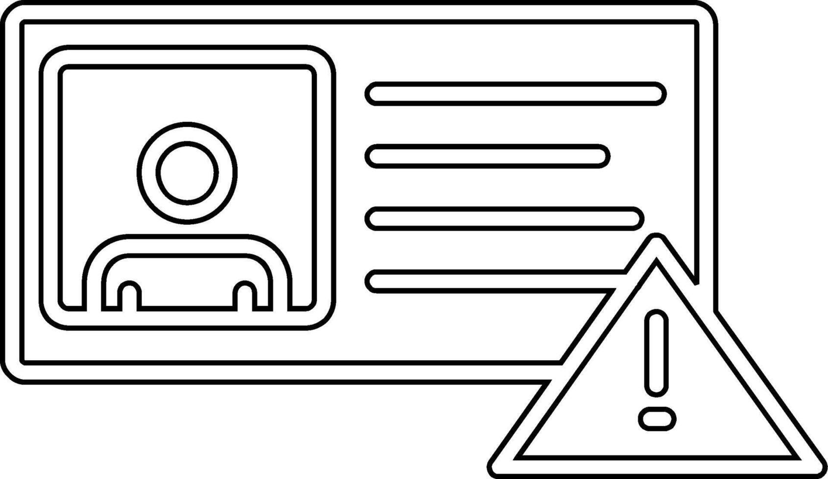 icono de vector de tarjeta de identificación