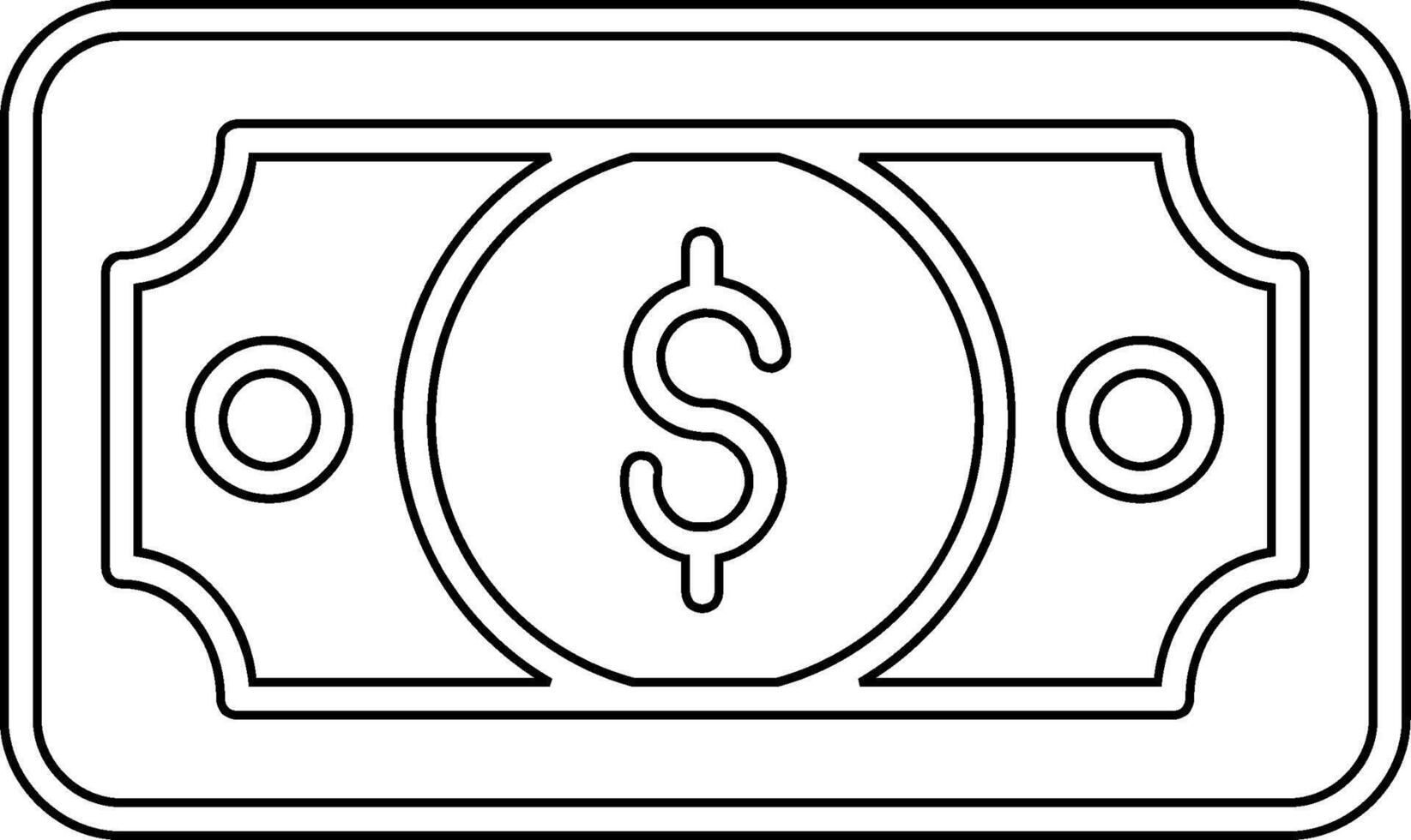 icono de vector de dólar