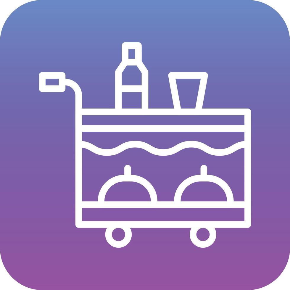 Airplane Food Trolley Vector Icon