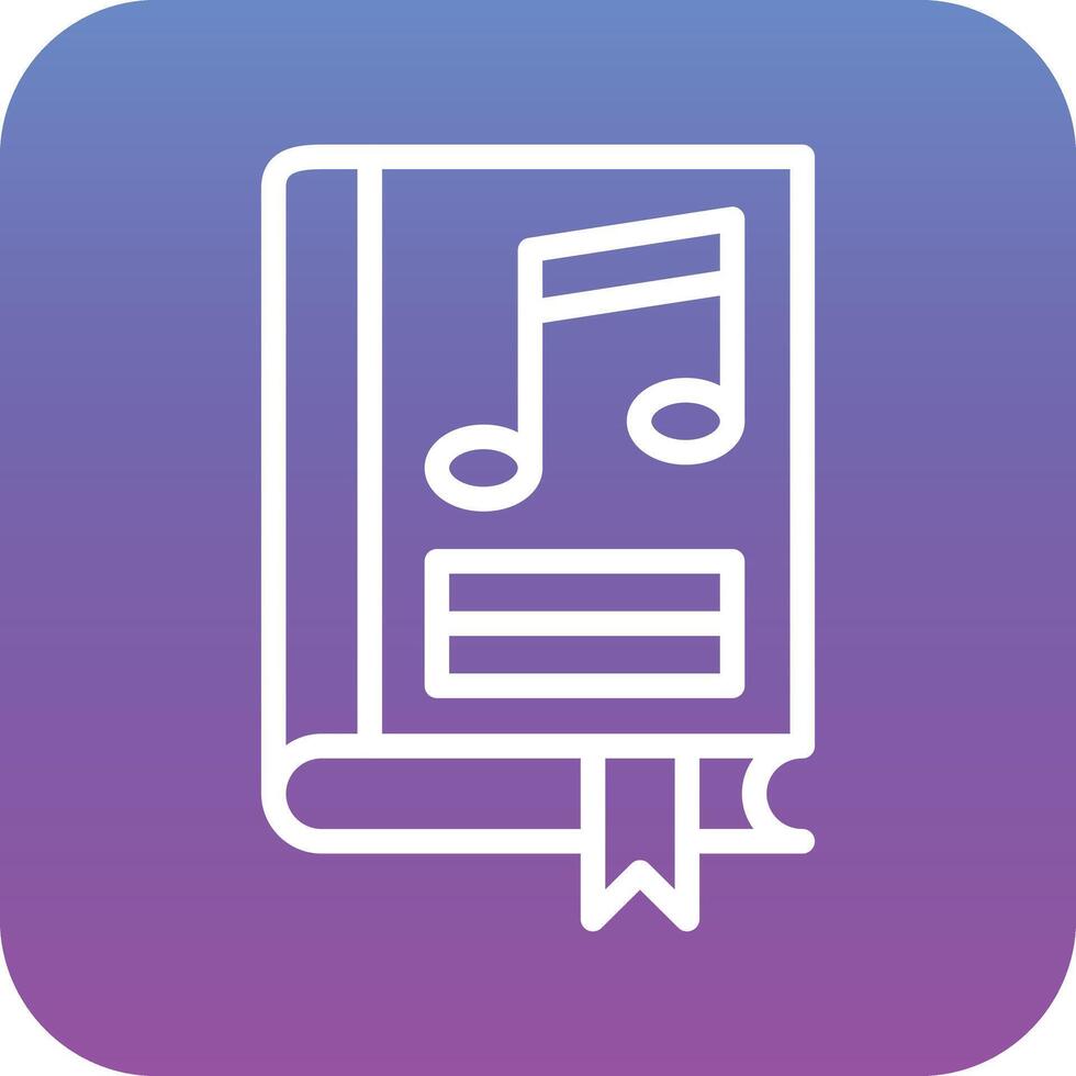 icono de vector de libro de música