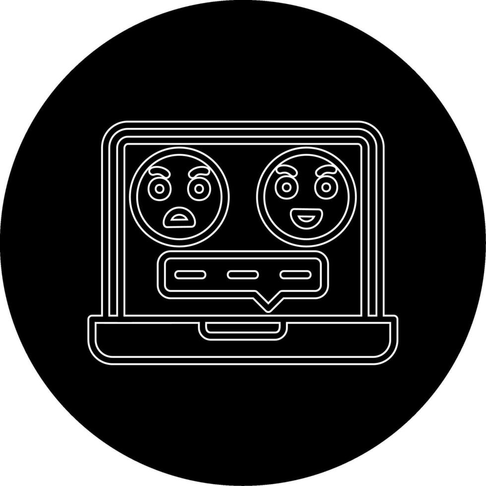 Laptop Chat Vector Icon