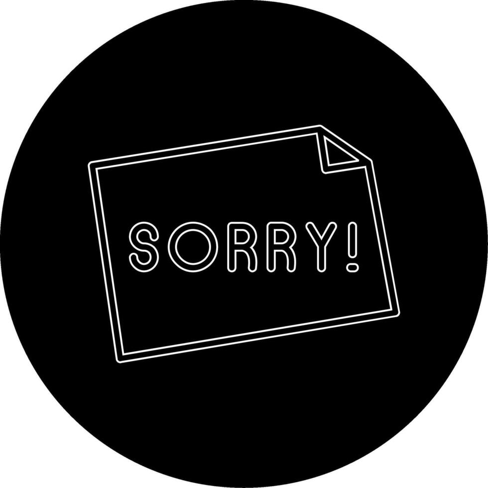 Sorry Vector Icon