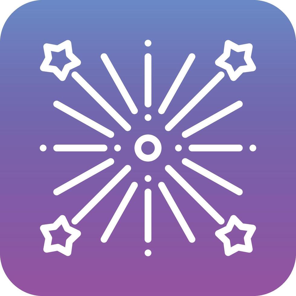 Wedding Fireworks Vector Icon