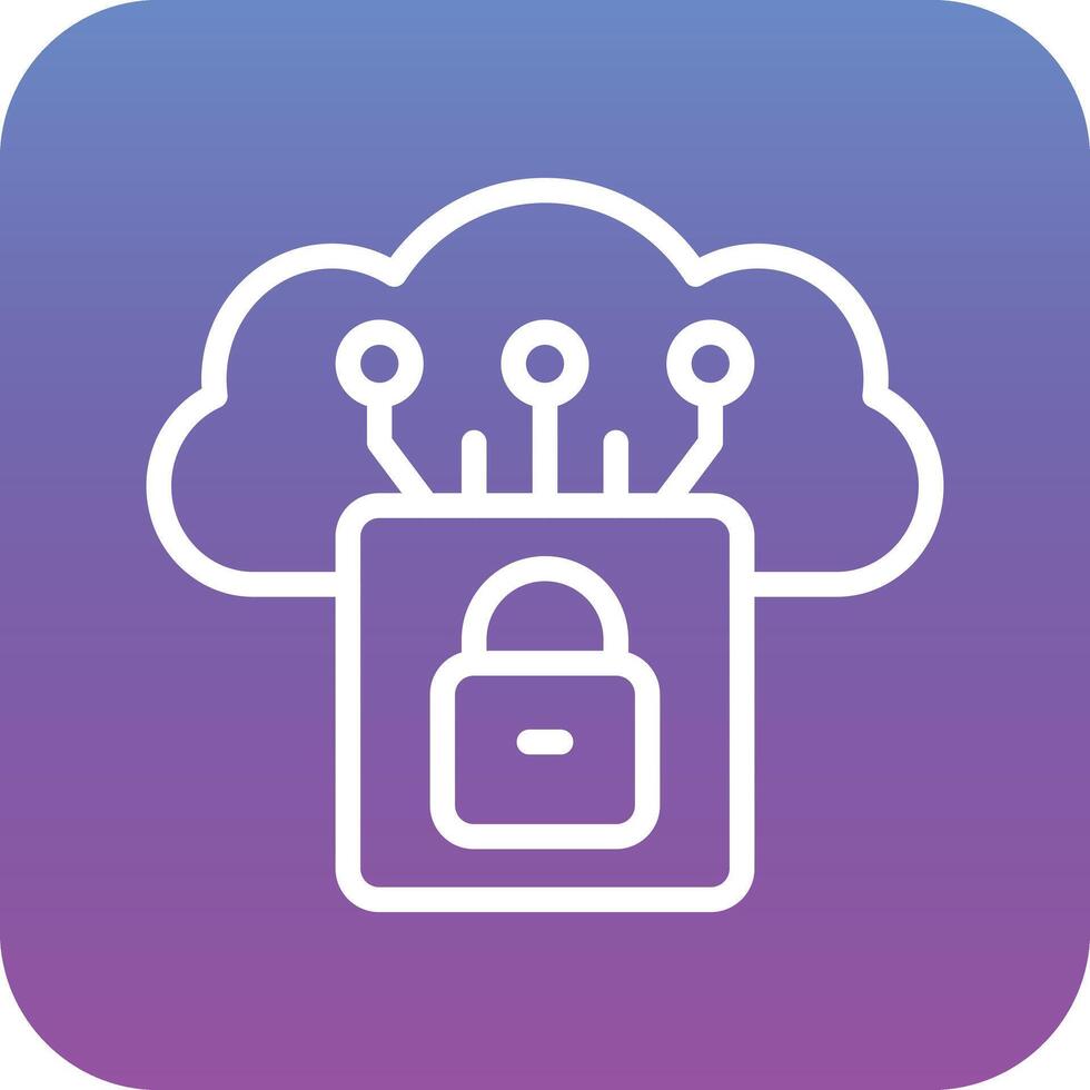Cloud security Vector Icon