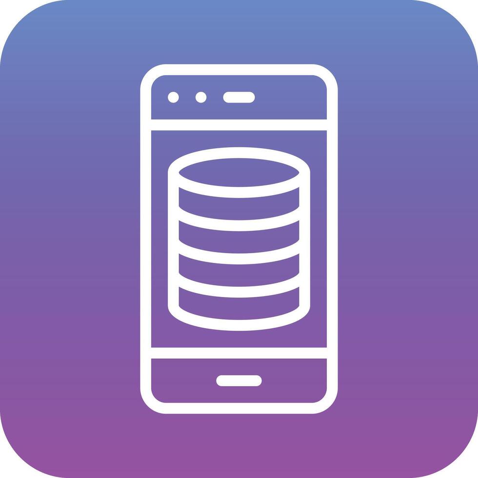 Smartphone Database Vector Icon