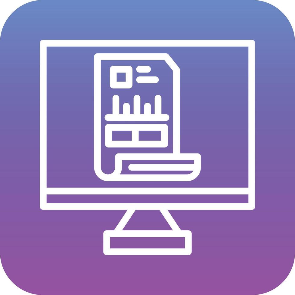 Online Invoice Vector Icon