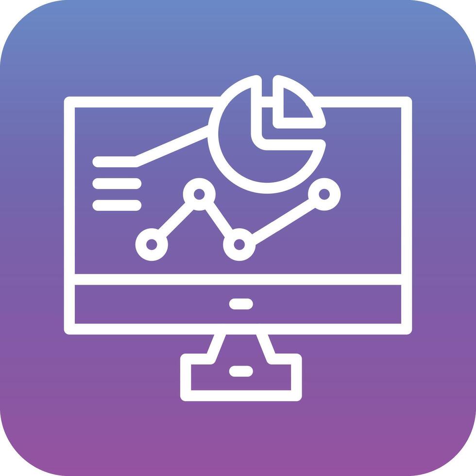 Online Pie Chart Vector Icon