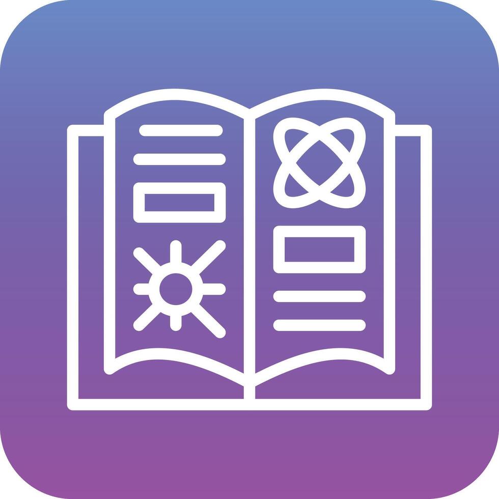 Chemistry Open Book Vector Icon