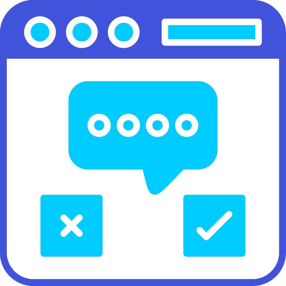 Browser Chat Vector Icon