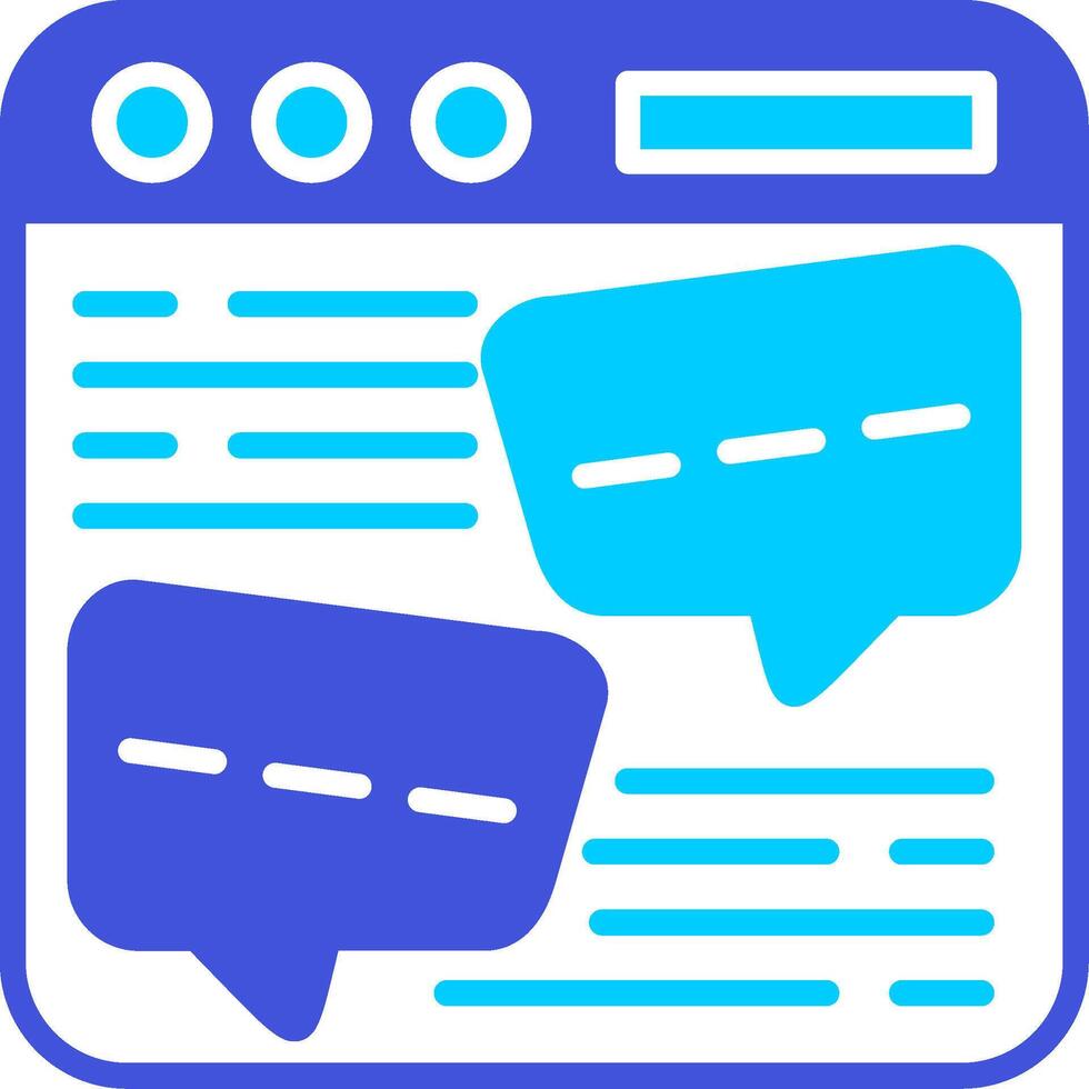 Browser Chat Vector Icon