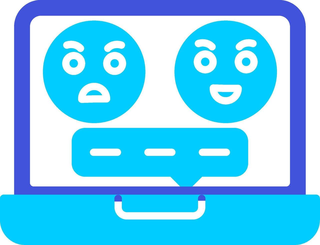 Laptop Chat Vector Icon