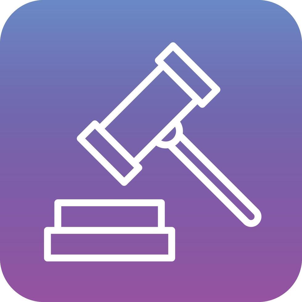 Judge Hammer Vector Icon