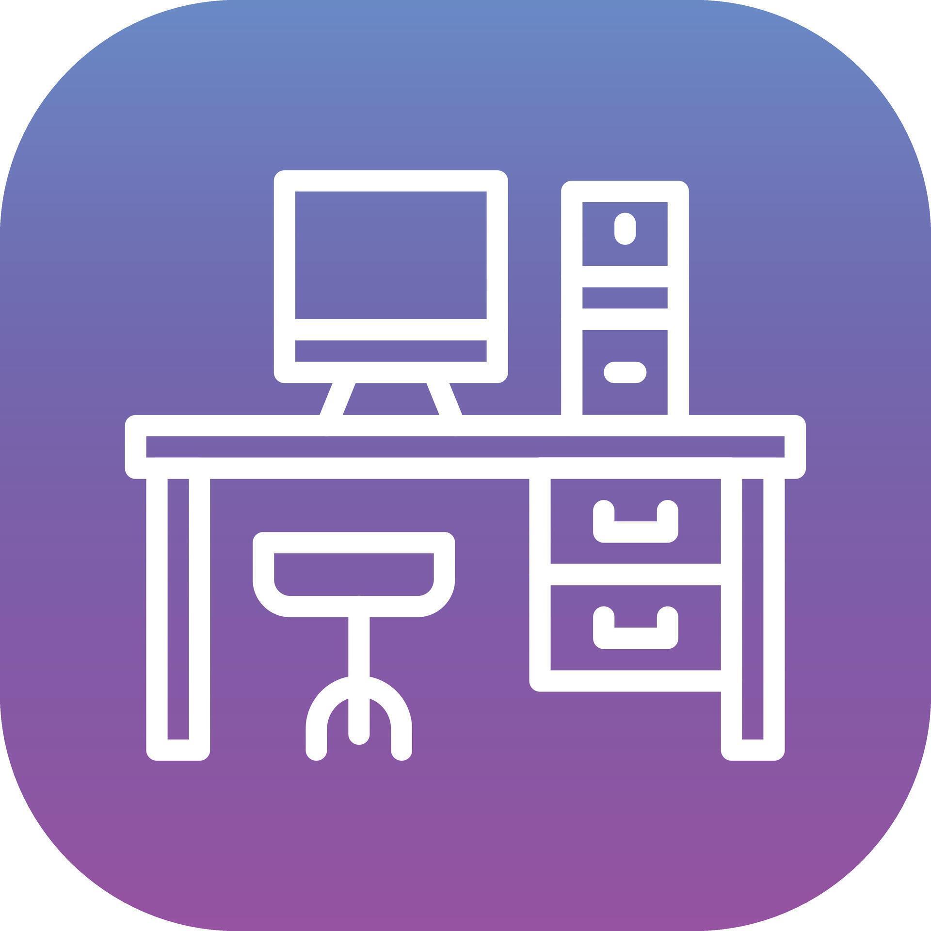 Computer Table Vector Icon 37315430 Vector Art at Vecteezy