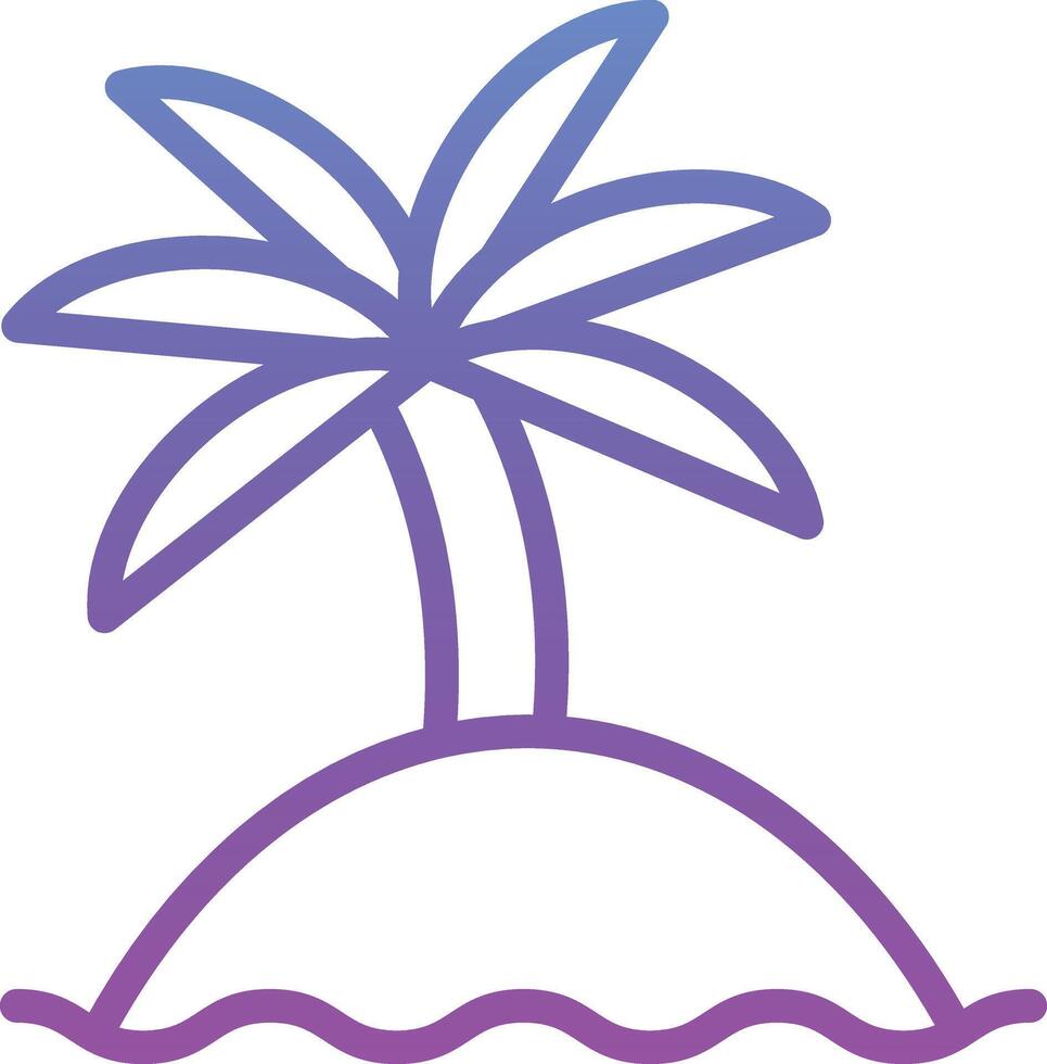 Palm Island Vector Icon