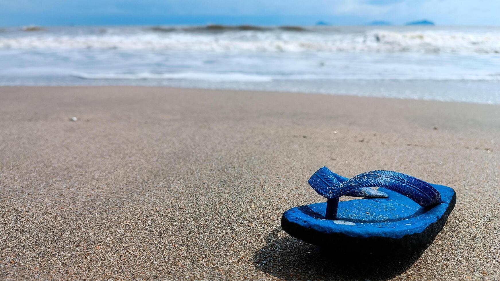 Flip Flop Blue Beach Sea background photo