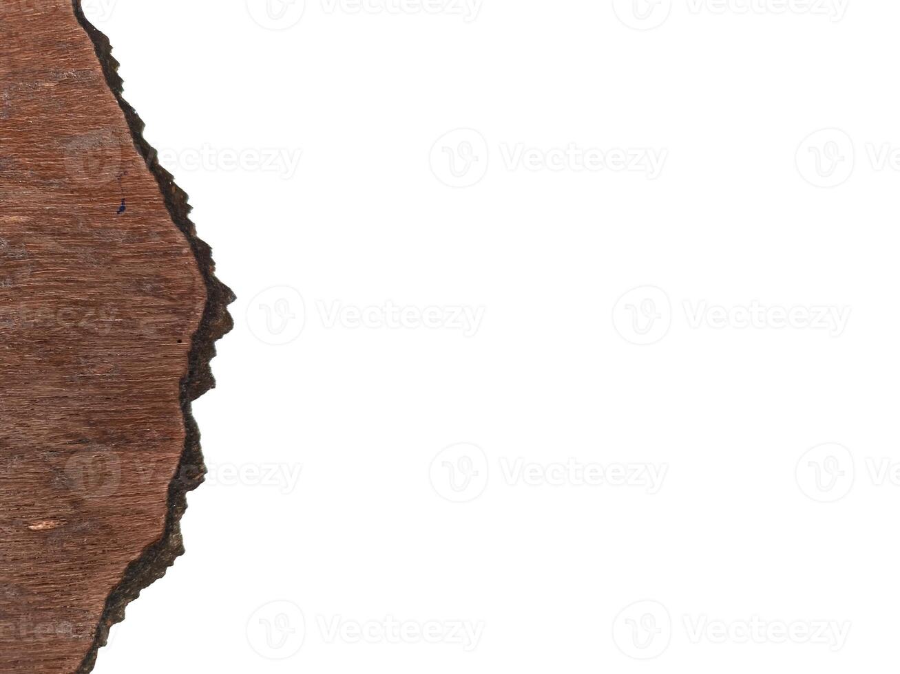 cracked wood grain on table white background photo