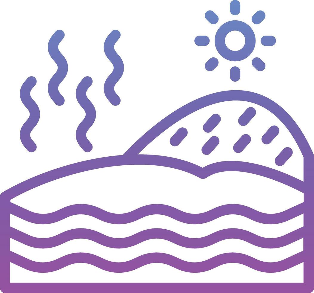 Hot Spring Landscape Vector Icon