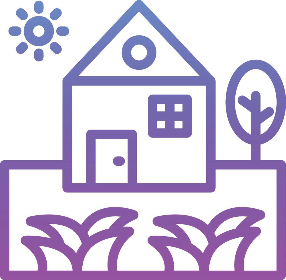 Home Landscape Vector Icon