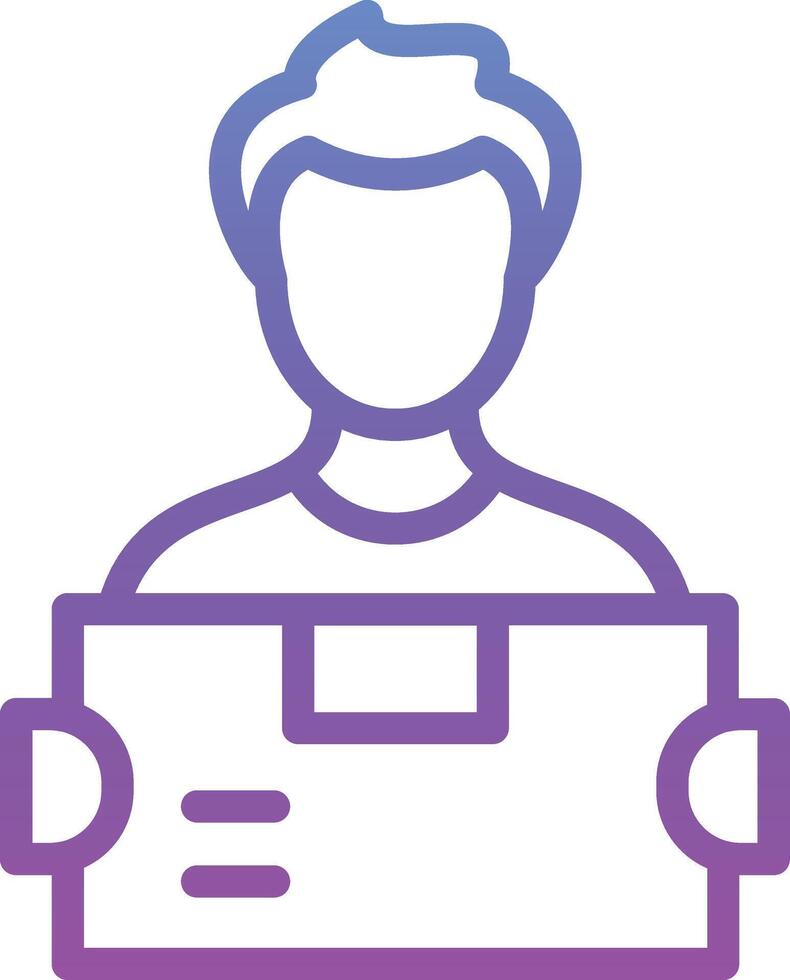 Courier Man Vector Icon