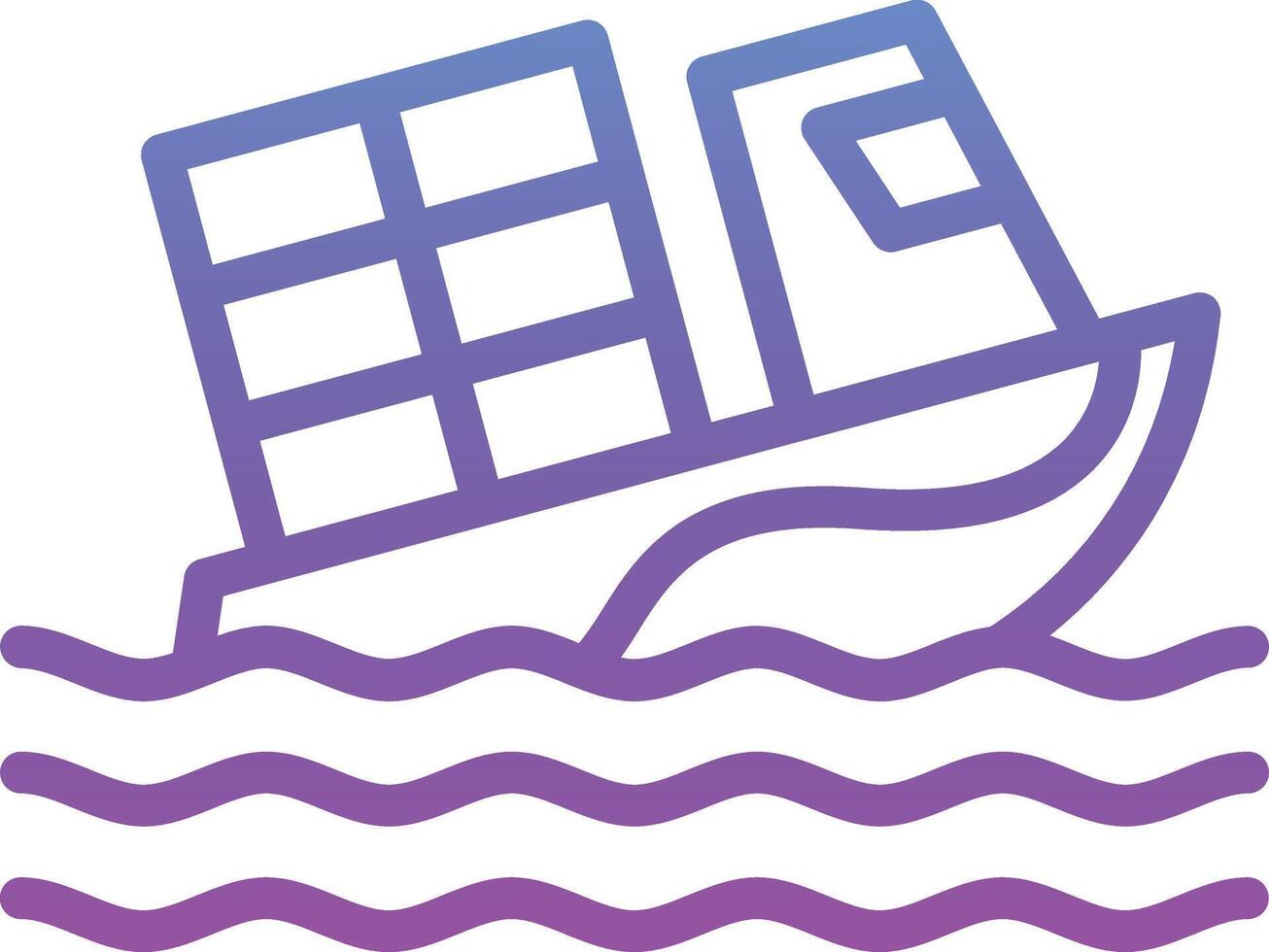 Boat Sink Vector Icon