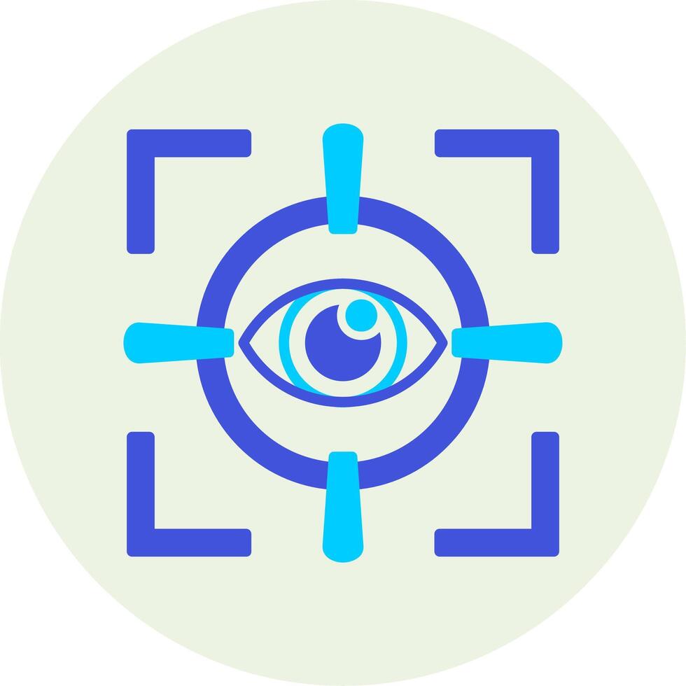 icono de vector de exploración ocular