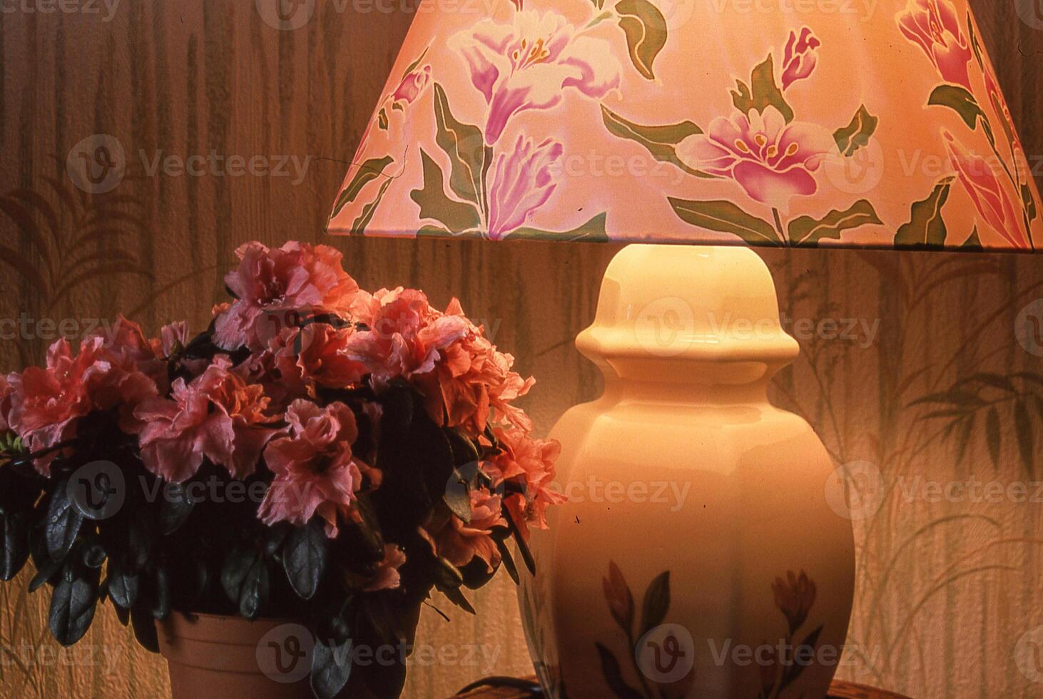 a lamp on a table photo